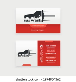 car cleaning and washing business card