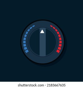 Car climate control with air condition button, vector design Eps 10