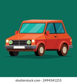 Car Clipart, Cartoon Car Flat Vector