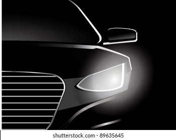 Car close up vector