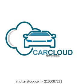 Car cloud vector logo template. This design use transportation or vehicle. Suitable for technology.