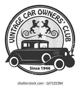 Car Club Garage Grunge Stamp Vector Stock Vector (Royalty Free ...