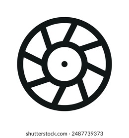 Car clutch disk UI icon, car clutch disc minimal line vector symbol