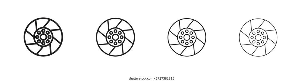 Car clutch icons Outline vector symbol sign