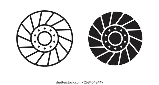 Conjunto de Vector simple de los iconos del embrague del coche. sistema del símbolo del logotipo