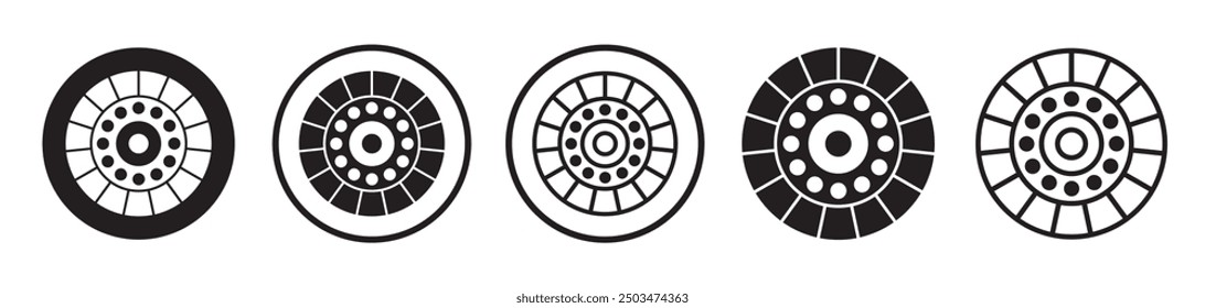Car clutch line icon vector set.