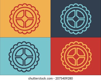 Car Clutch Logo Template, Simple Flat Icon of clutch,vehicle,automobile