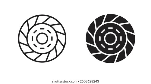 Car clutch vector icon in solid and outline style