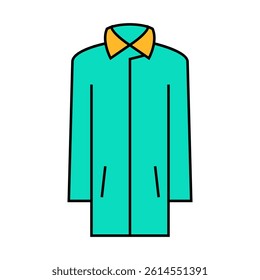 car coat outerwear female line icon vector. car coat outerwear female sign. isolated symbol illustration