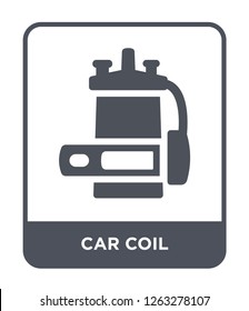 car coil icon vector on white background, car coil trendy filled icons from Car parts collection, car coil simple element illustration