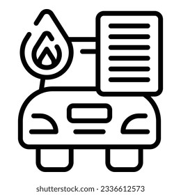 Car collateral icon outline vector. Marketing loan. Bank payment
