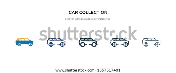 car\
collection icon in different style vector illustration. two colored\
and black car collection vector icons designed in filled, outline,\
line and stroke style can be used for web, mobile,\
ui
