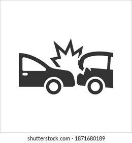 Car Collision Icon, vector graphics