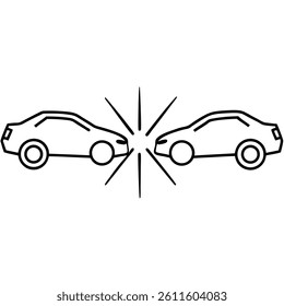 car collisions vector on a white background