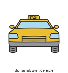 Car color icon. Taxi. Automobile. Isolated vector illustration