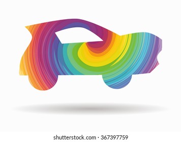 car colorful icon