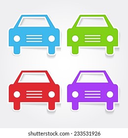 Car Colorful Vector Icon Design