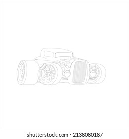 Car coloring book page  | car vector 