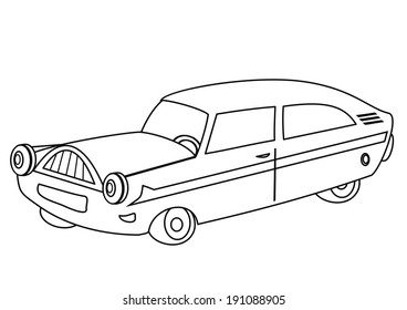 car - coloring book , vector icon