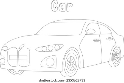 Página de coloreado de coches - libro de coloreado de coches