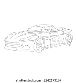 Car coloring page for kids