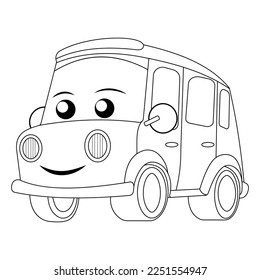 Car coloring page for kids