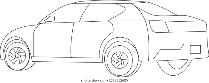 Car coloring page for kids 