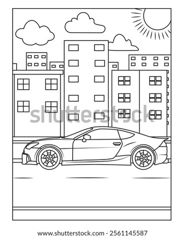 Car coloring page for kids