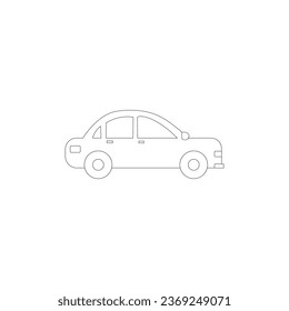 Car Coloring page vector line art for book and drawing.