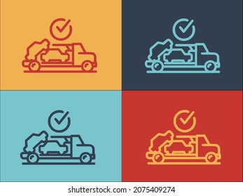 Car Commerce Logo Template, Simple Flat Icon of car,commerce,business