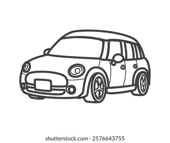 Car. Compact car. Station wagon. Hatchback. Vehicle. Vector illustration.