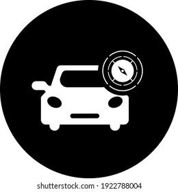 Auto mit Kompass, GPS, Auto-Route Richtung Symbol.