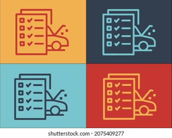 Car Compensation Logo Template, Simple Flat Icon of compensation,accident,car
