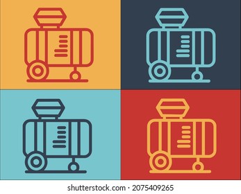 Car Compressor Logo Template, Simple Flat Icon of car,auto,repair