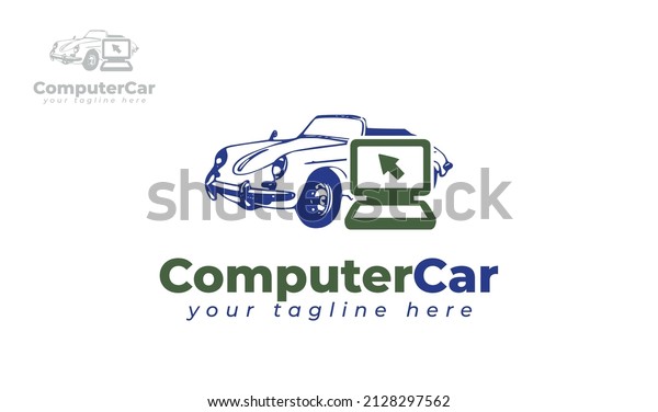 Car computer logo design.\
vector