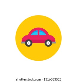 Car - concept icon in flat graphic design style. Sign for website, mobile application, presentation, infographic. Vector illustration. 