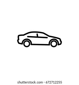 car concept, icon, linear sign vector illustration