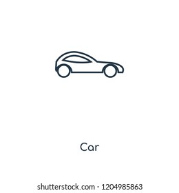 Car concept line icon. Linear Car concept outline symbol design. This simple element illustration can be used for web and mobile UI/UX.