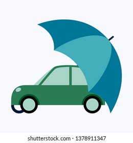 Car concept, car protection, business concept vector illustration