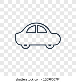 Car concept vector linear icon isolated on transparent background, Car concept transparency concept in outline style