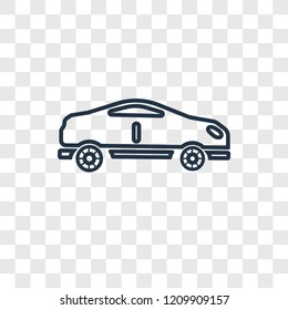 Car concept vector linear icon isolated on transparent background, Car concept transparency concept in outline style