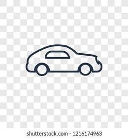 Car concept vector linear icon isolated on transparent background, Car concept transparency concept in outline style