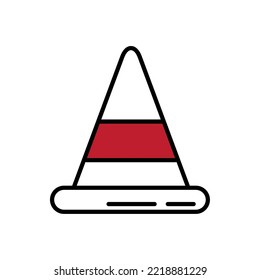 car cone icon vector image white background