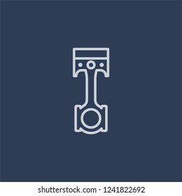 car connecting rod icon. car connecting rod linear design concept from Car parts collection. Simple element vector illustration on dark blue background.