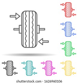 car connecting rod multi color style icon. Simple thin line, outline vector of cars service and repair parts icons for ui and ux, website or mobile application