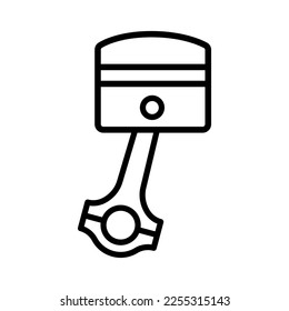 Auto Connecting Rod Umriss Vektorsymbol einzeln auf weißem Hintergrund. Auto Connecting Rod Line Symbol für Web-, Mobil- und iDesign