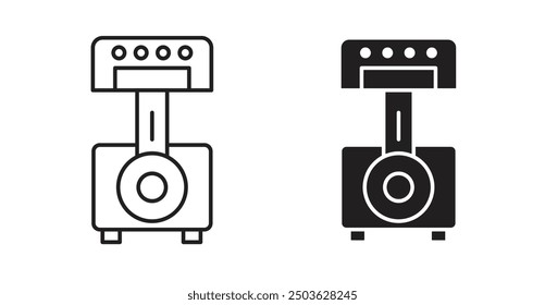 Icono del Vector de la biela del coche en estilo sólido y del contorno