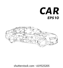 Car Consists Points Lines Triangles Polygon Stock Vector (Royalty Free ...