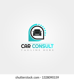 Car consultation icon template,creative vector logo design,illustration element