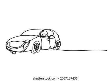 Car Continuous Line Drawing Vector Design Stock Vector (Royalty Free ...